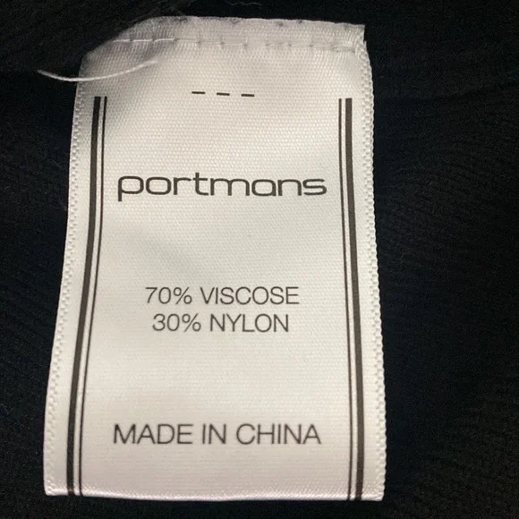 Portmans - Black Frill Sleeved Top - Size Large - Picture 5 of 6